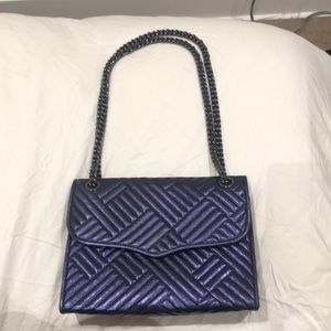 Rebecca Minkoff Purple Metallic Chain Handbag
